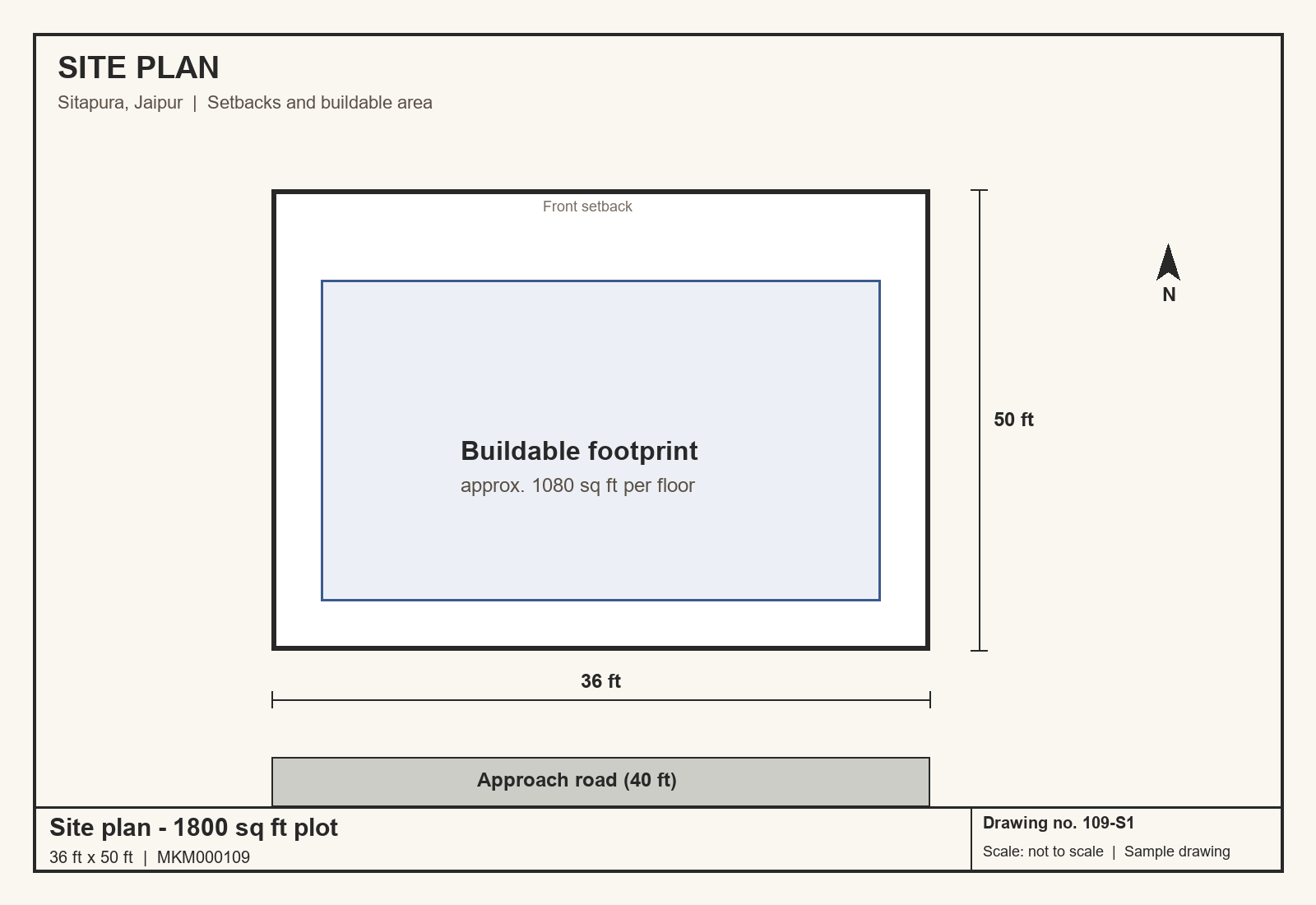 Site plan with setbacks